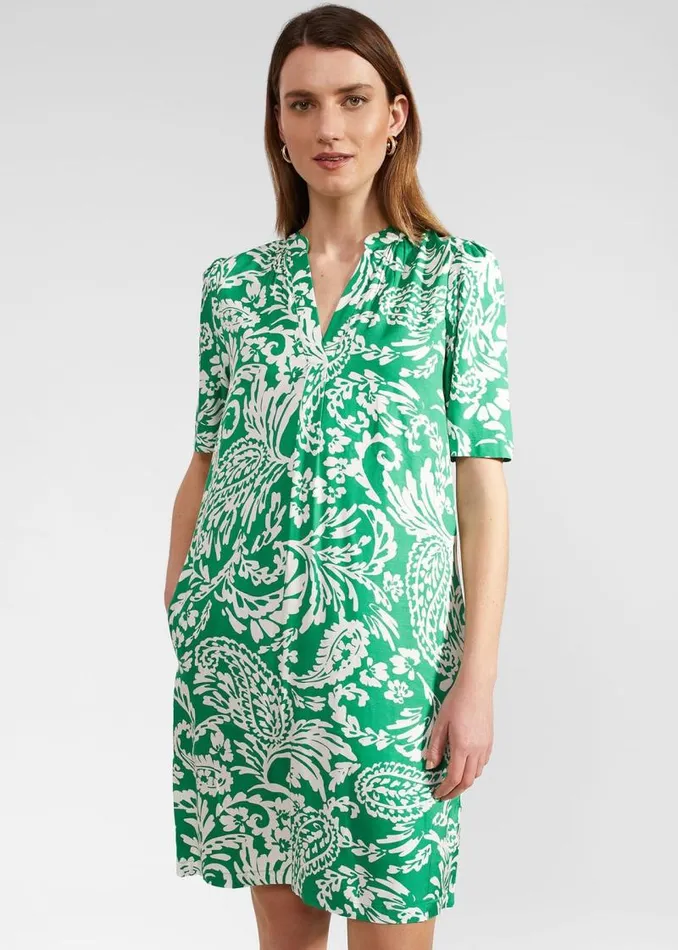 Women HOBBS Dresses and Jumpsuits Lucille Dress Green Ivory