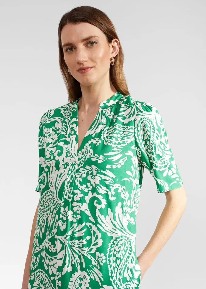 Women HOBBS Dresses and Jumpsuits Lucille Dress Green Ivory