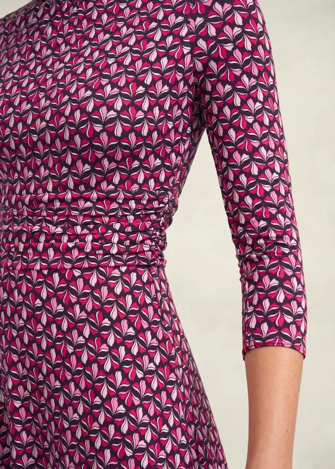 Women HOBBS Dresses and Jumpsuits Petite Bayview Jersey Dress Pink Multi