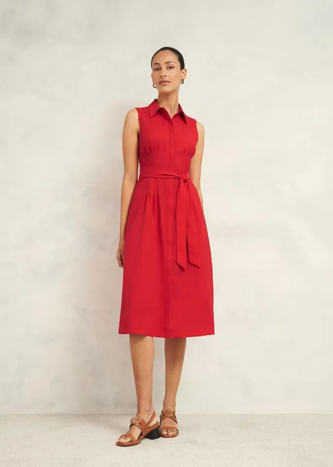 Women HOBBS Dresses and Jumpsuits Petite Sandra Dress Begonia Red