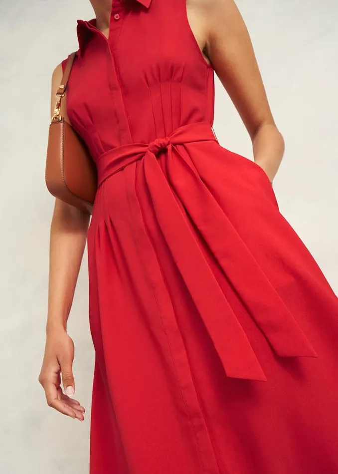 Women HOBBS Dresses and Jumpsuits Petite Sandra Dress Begonia Red