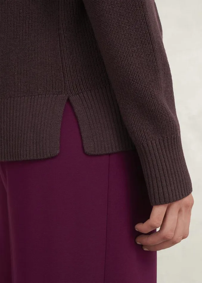 Women HOBBS Jumpers and Cardigans Brenna Merino Wool Jumper Malbec