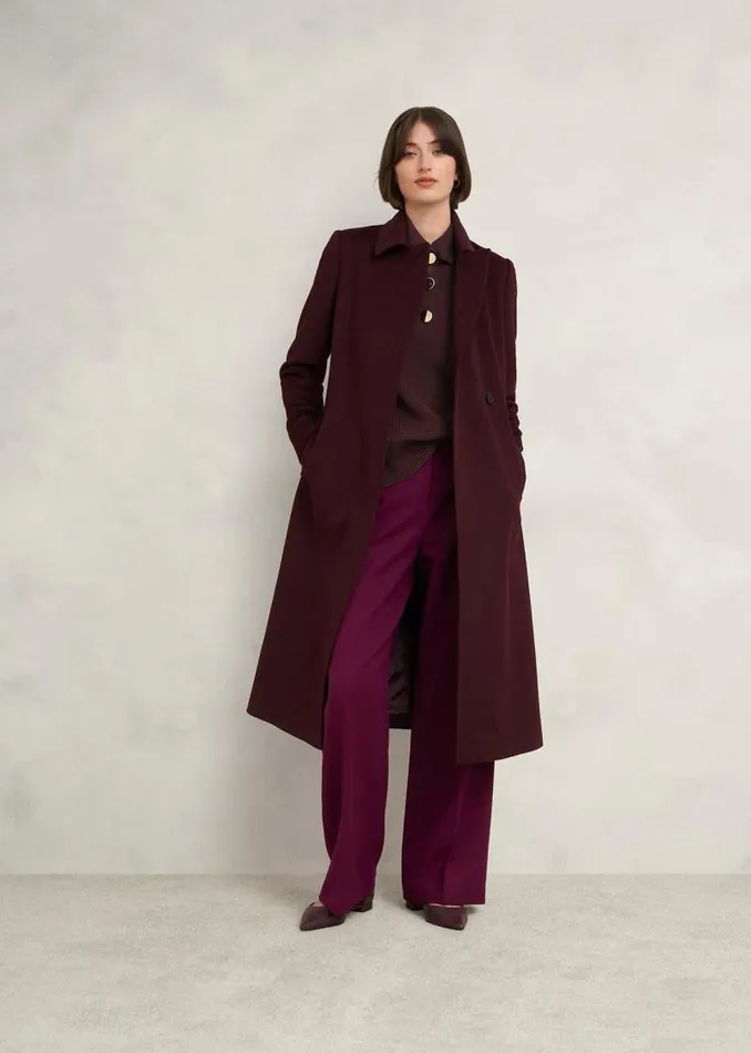 Women HOBBS Jumpers and Cardigans Brenna Merino Wool Jumper Malbec