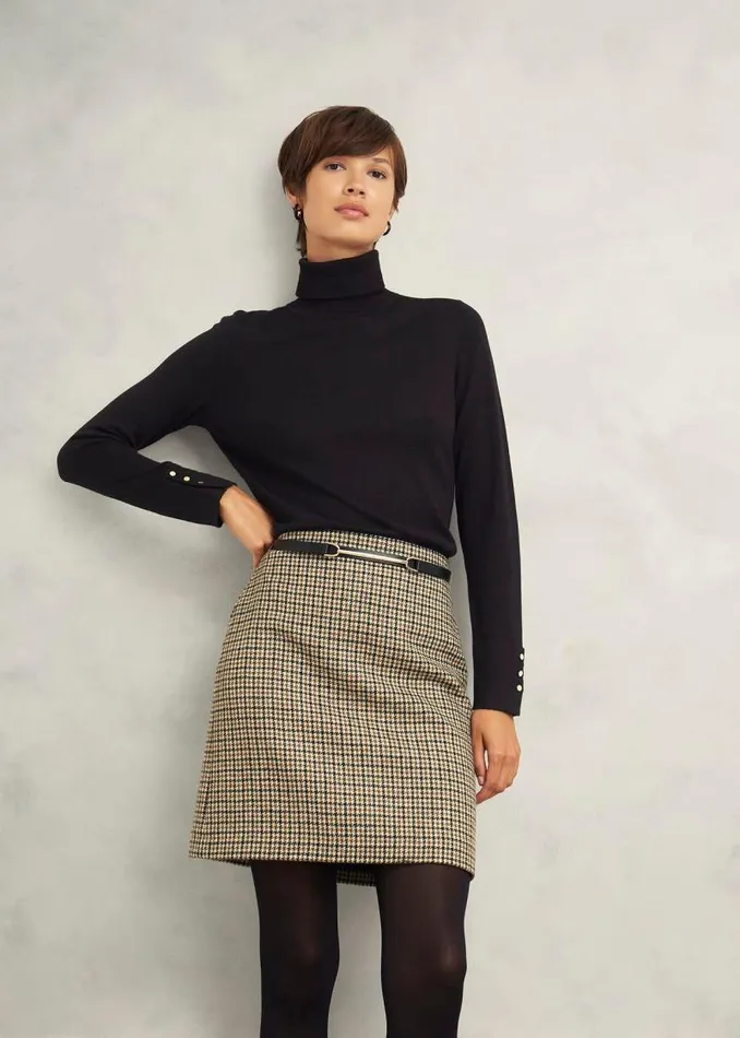 Women HOBBS Jumpers and Cardigans Lara Merino Wool Roll Neck Jumper Black