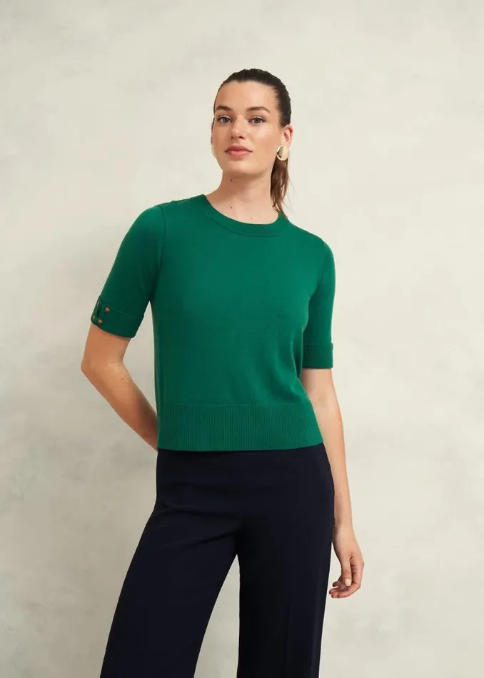 Women HOBBS Jumpers and Cardigans Leanne Jumper With Wool Agate Green