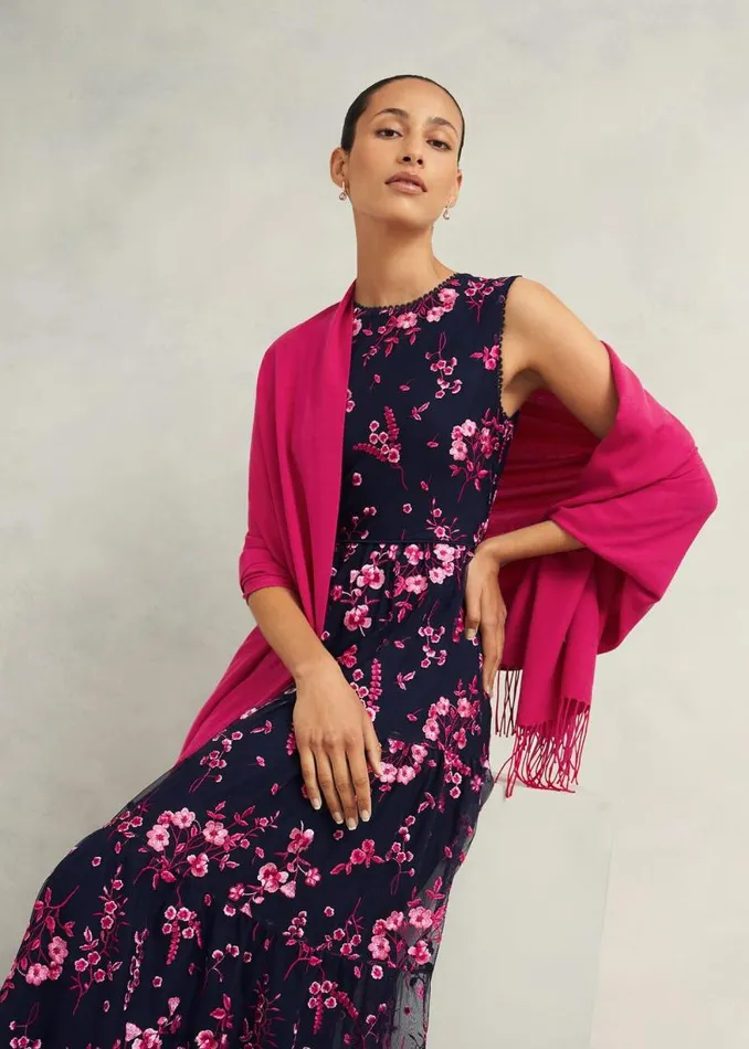 Women HOBBS Scarves Matilda Scarf Zinnia Pink