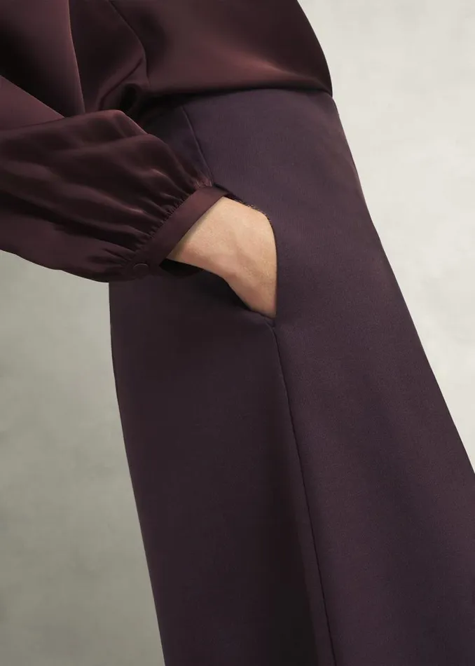 Women HOBBS Skirts Chersham Skirt With Wool Malbec Purple