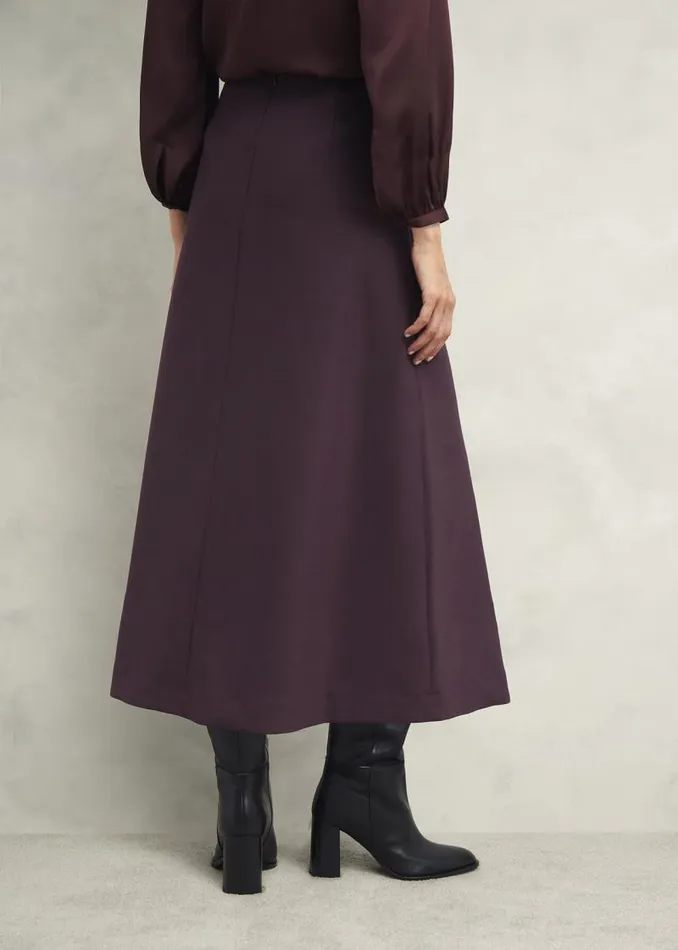 Women HOBBS Skirts Chersham Skirt With Wool Malbec Purple