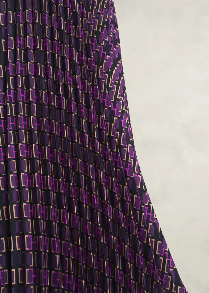 Women HOBBS Skirts Kayla Pleated Skirt Purple Multi