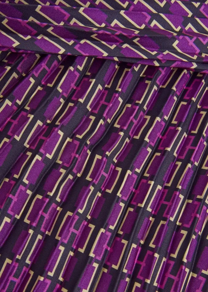 Women HOBBS Skirts Kayla Pleated Skirt Purple Multi