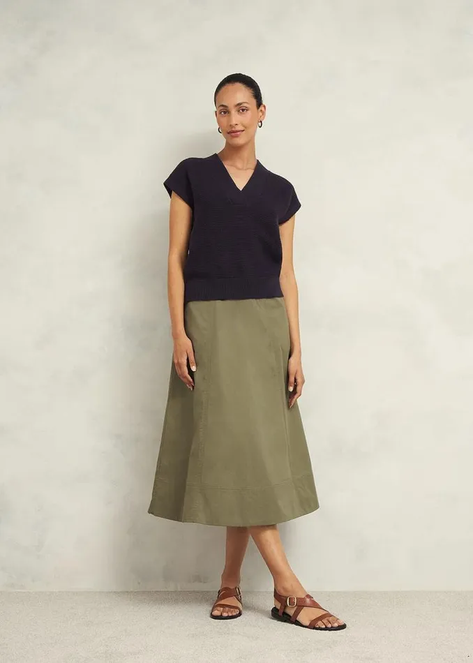 Women HOBBS Tops Ariel Cotton Knitted Top Hobbs Navy