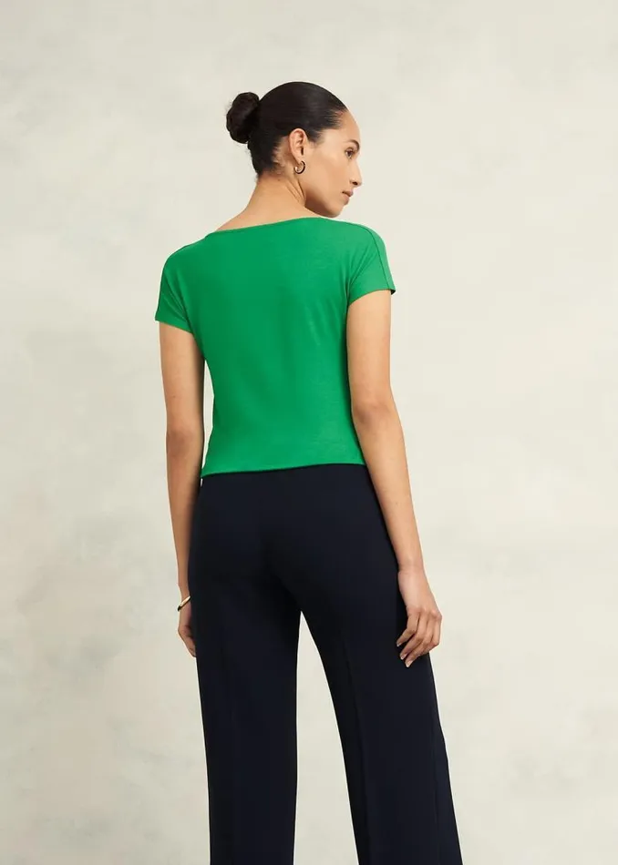 Women HOBBS Tops Cathy Cowl Neck Top Cilantro Green