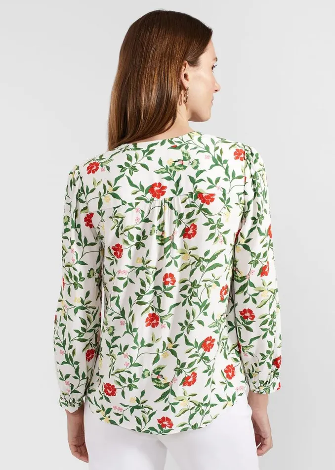 Women HOBBS Tops Florence Blouse Ivory Multi
