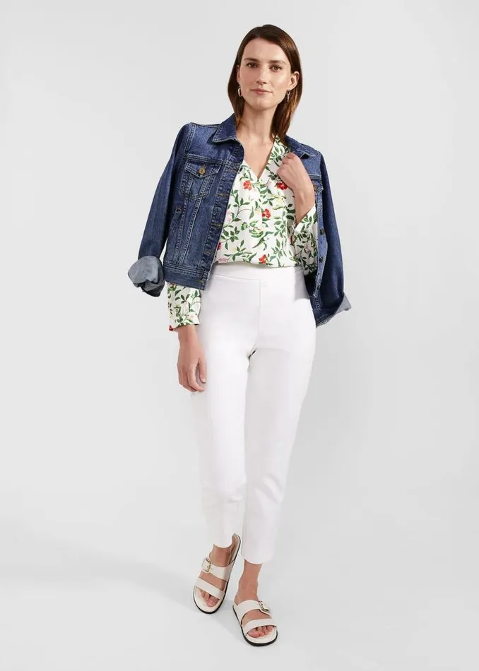 Women HOBBS Tops Florence Blouse Ivory Multi