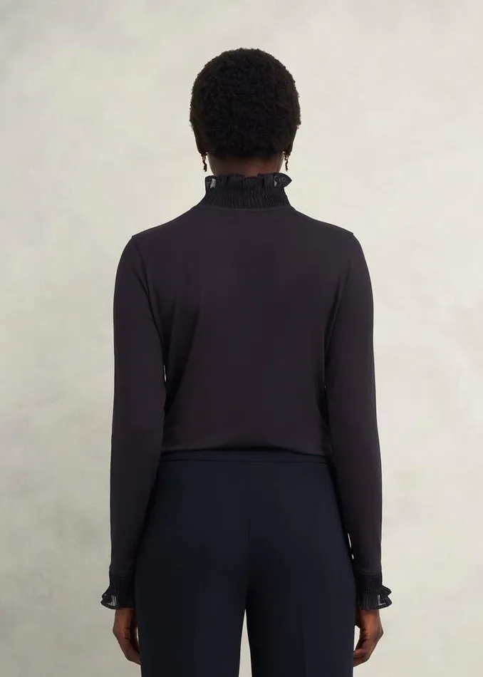 Women HOBBS Tops Sera Frill Top Hobbs Navy