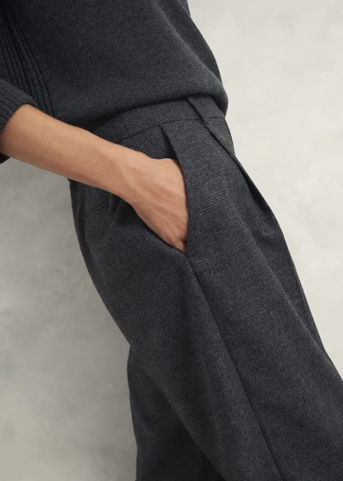 Women HOBBS Trousers Middleton Trouser With Wool Grey Black