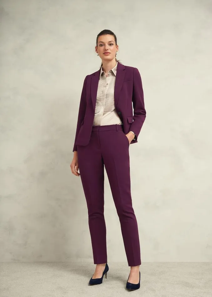 Women HOBBS Trousers Sami Tapered Trousers Warm Plum