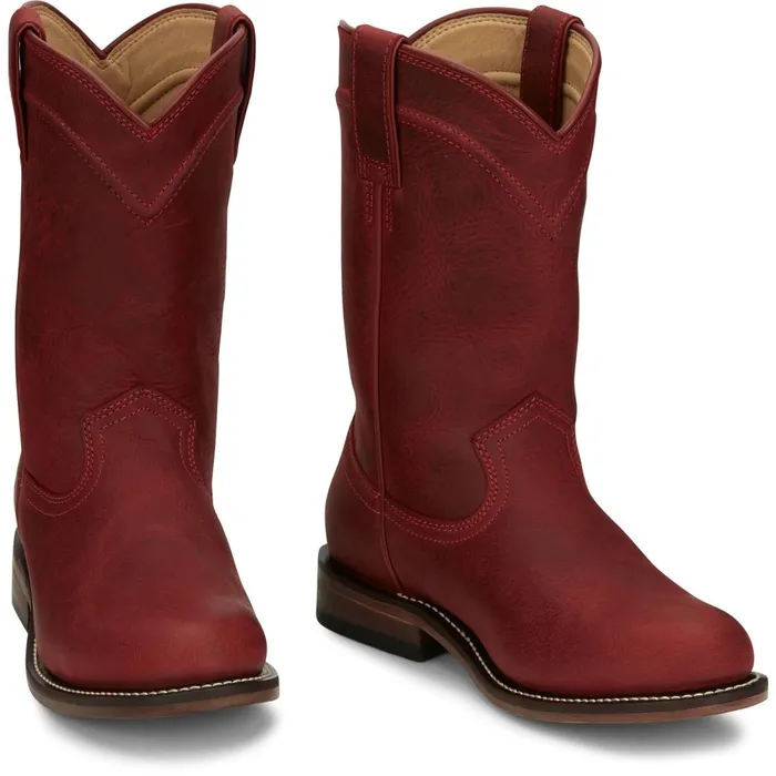 WOMEN Holland 10034 Roper Red Justin Boots Western