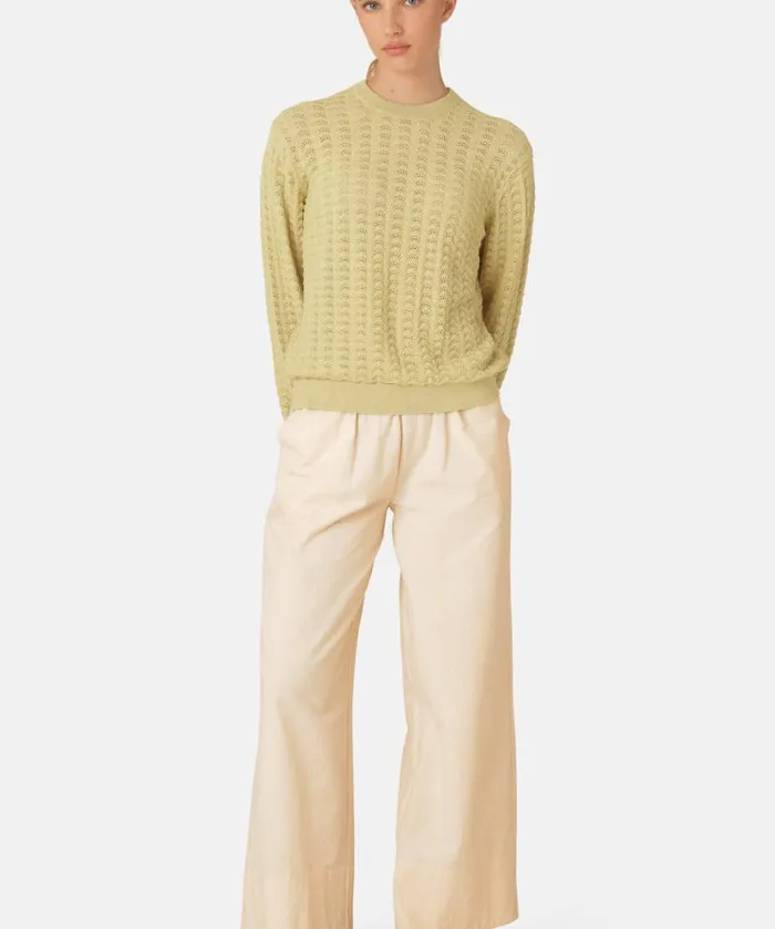 Women Ilse Jacobsen Crew Neck 8211 Olive Grass