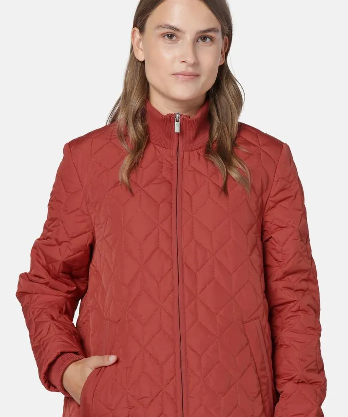Women Ilse Jacobsen Padded Quilt Coat 8211 Brick Red