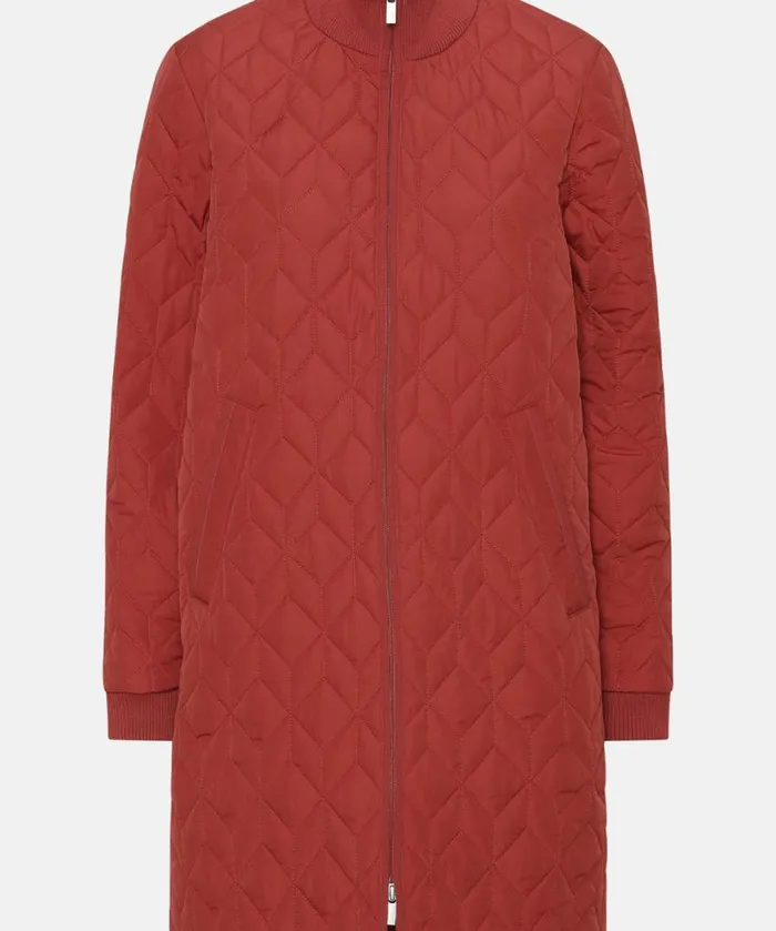 Women Ilse Jacobsen Padded Quilt Coat 8211 Brick Red