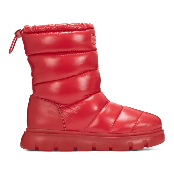 Women Insulated and Snow Boots Hunter Boots Maribel Lug Sole Insulated Waterproof Snow Booties Medium Red