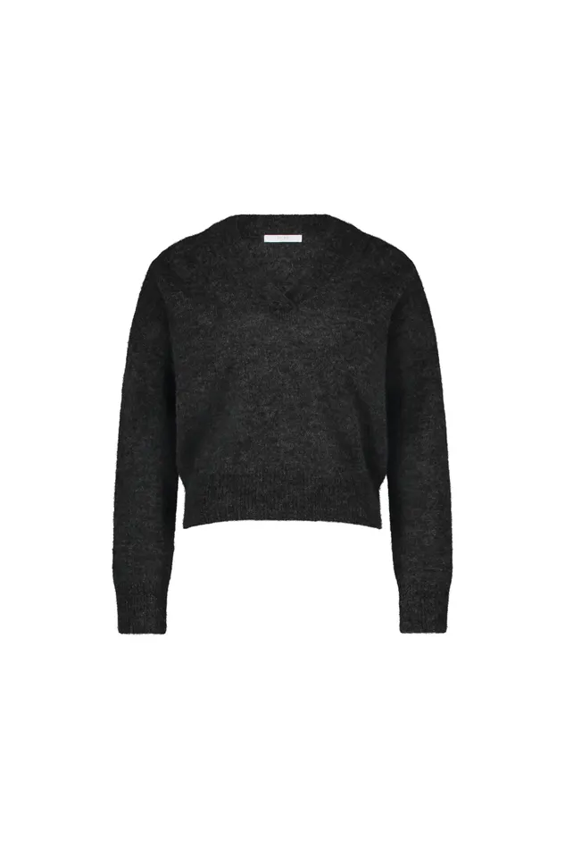 Women Izzy Pullover Dark Grey Melee Bybar Pullovers