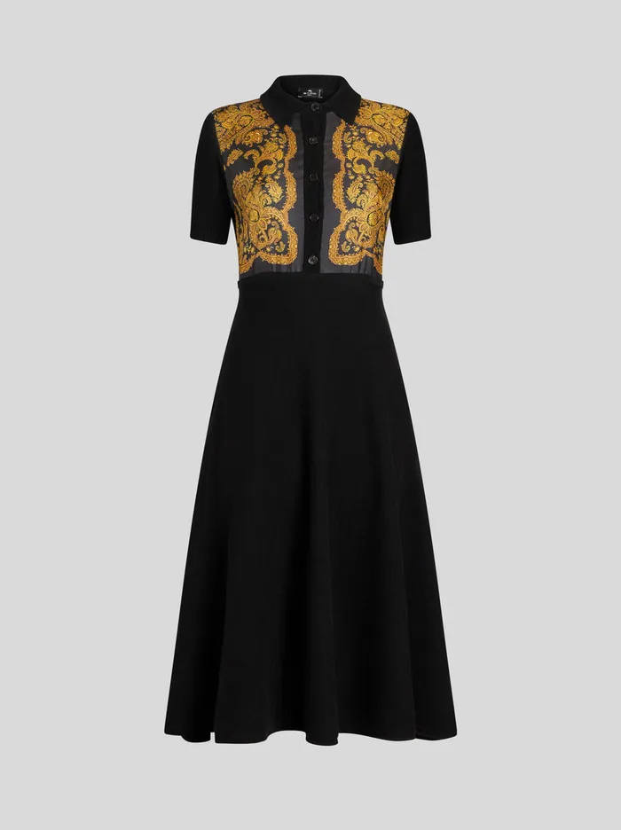 Women Jersey And Silk Polo Dress Etro Dresses