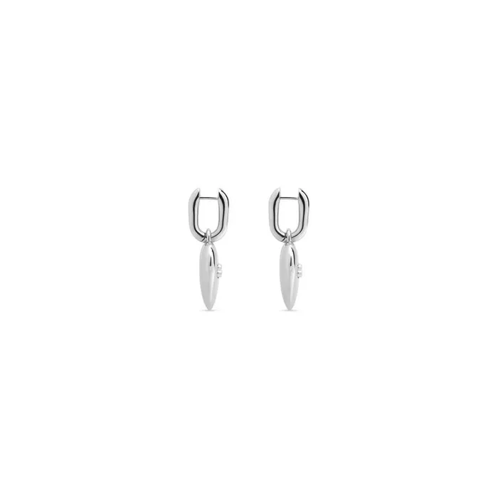 Women Jewellery Balenciaga Bb Icon Heart Earrings In Silver