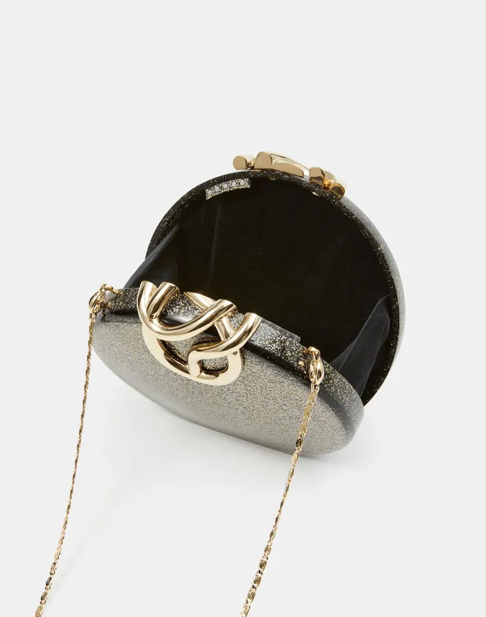 Women Lafayette 148 New York Bags Italian Infinity Knot Metallic Clutch Gold