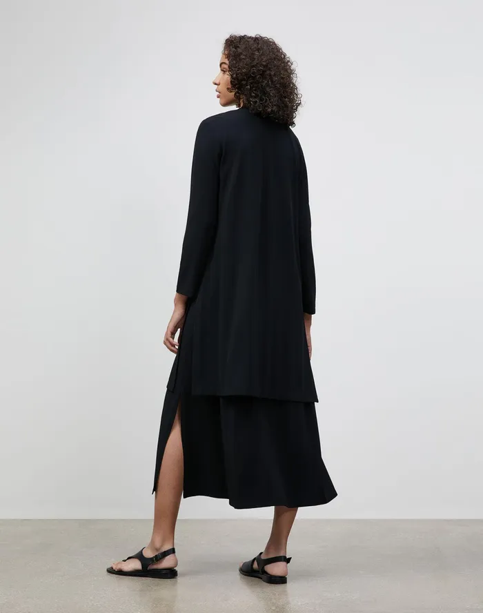 Women Lafayette 148 New York Jackets and Blazers Dover Jacket In Midweight Matte Jersey Black