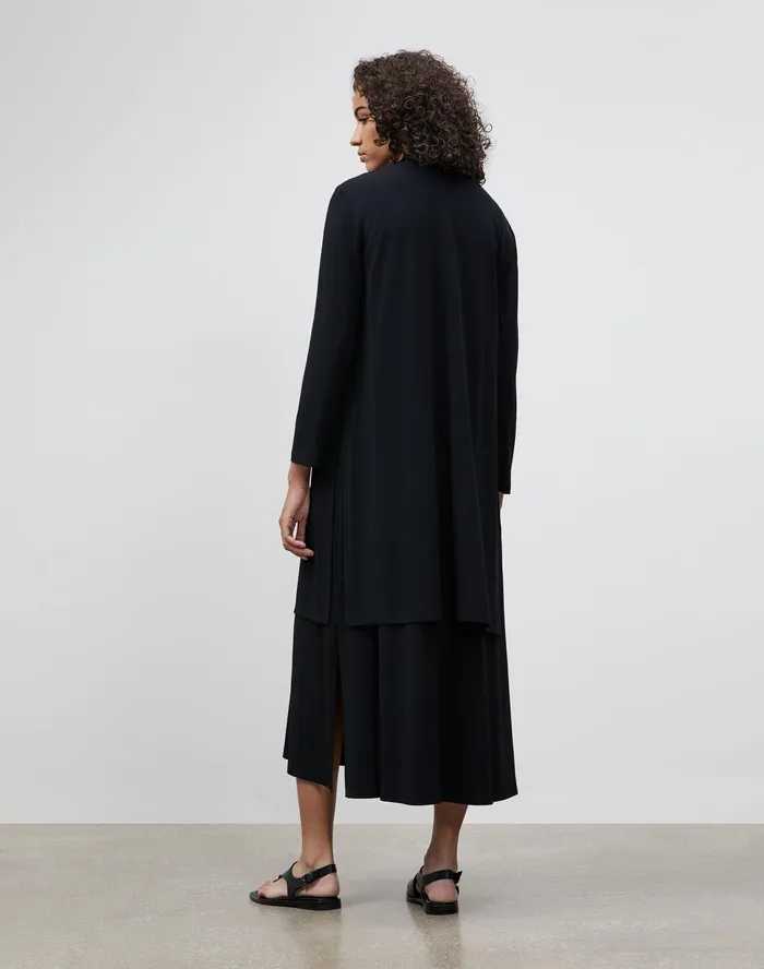 Women Lafayette 148 New York Jackets and Blazers Dover Jacket In Midweight Matte Jersey Black