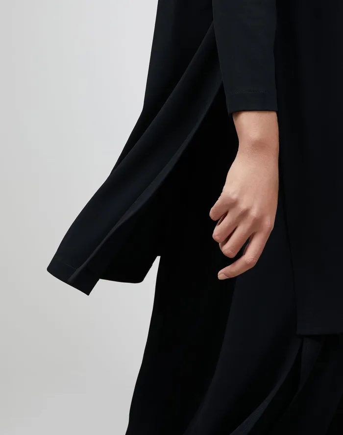 Women Lafayette 148 New York Jackets and Blazers Dover Jacket In Midweight Matte Jersey Black