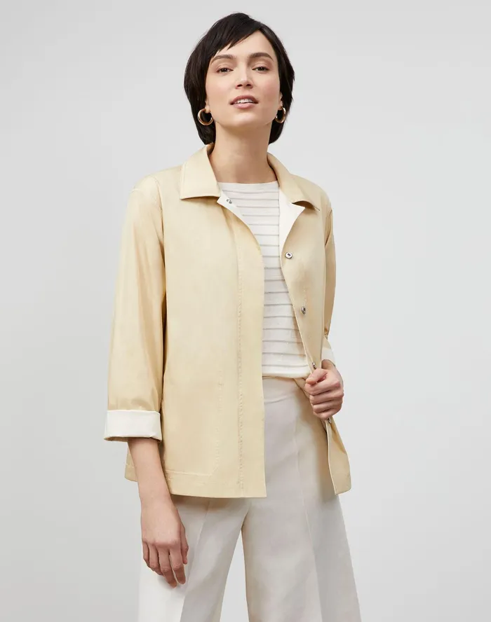 Women Lafayette 148 New York Jackets and Blazers Huntington Reversible Jacket In Eclipse Outerwear Creme Fraiche Stone Women Lafayette 148 New York Jackets and Blazers Huntington Reversible Jacket In Eclipse Outerwear Creme Fraiche Stone