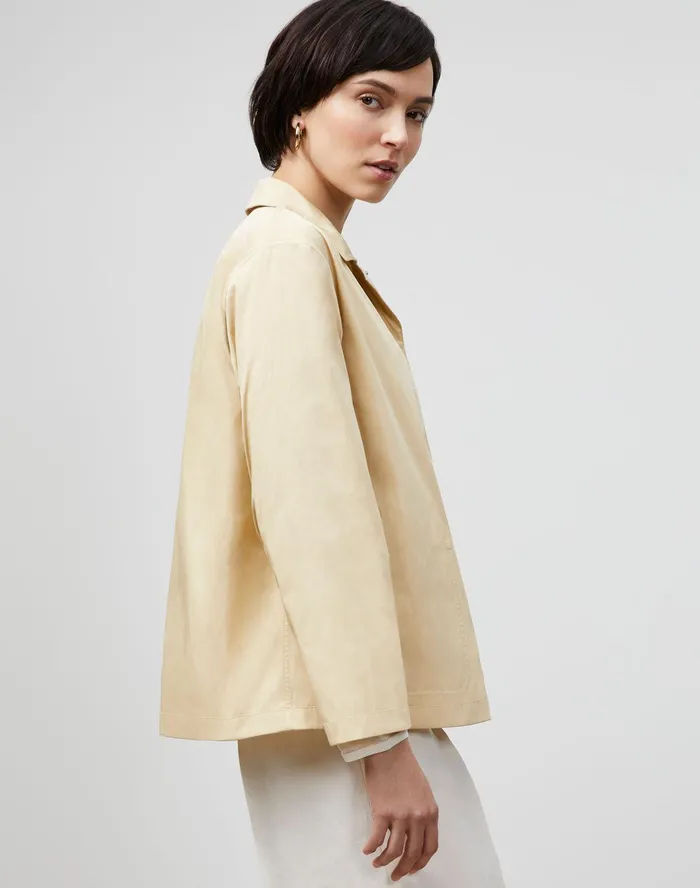 Women Lafayette 148 New York Jackets and Blazers Huntington Reversible Jacket In Eclipse Outerwear Creme Fraiche Stone