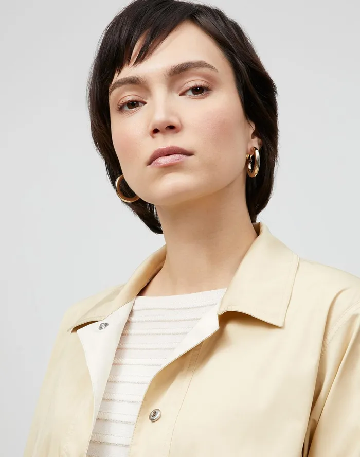 Women Lafayette 148 New York Jackets and Blazers Huntington Reversible Jacket In Eclipse Outerwear Creme Fraiche Stone