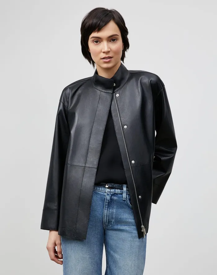 Women Lafayette 148 New York Jackets and Blazers PlusSize Ansel Jacket In Lightweight Plonge Lambskin Black Women Lafayette 148 New York Jackets and Blazers PlusSize Ansel Jacket In Lightweight Plonge Lambskin Black