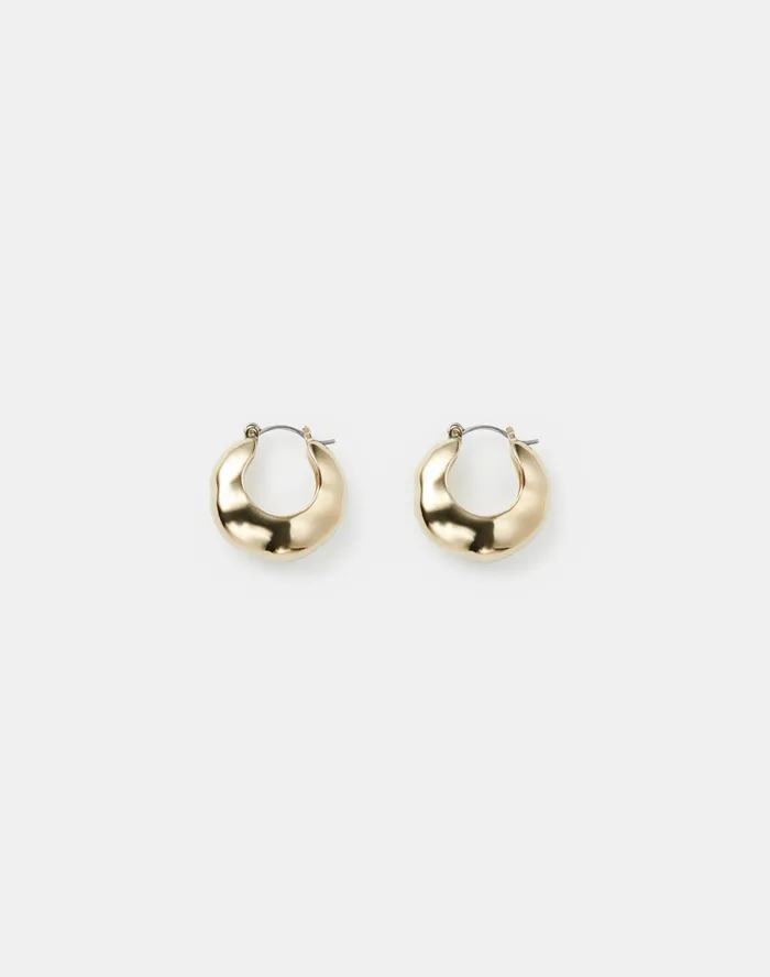 Women Lafayette 148 New York Jewelry Wave Hoop Earring Gold
