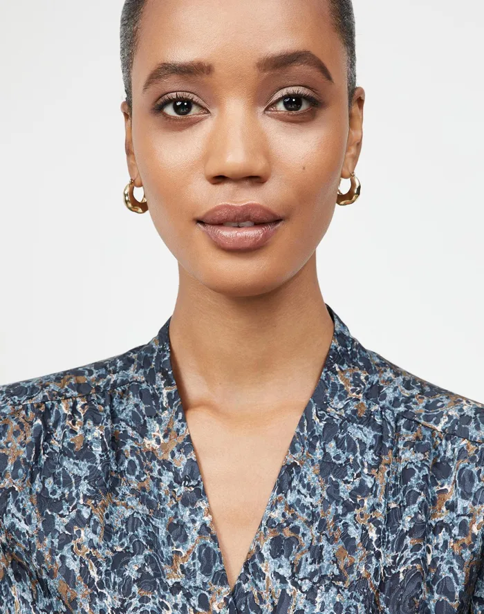 Women Lafayette 148 New York Jewelry Wave Hoop Earring Gold