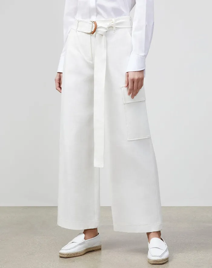 Women Lafayette 148 New York Pants and Shorts PlusSize Broadway Cargo Pant In Italian Techno Stretch Twill Sea Salt Women Lafayette 148 New York Pants and Shorts PlusSize Broadway Cargo Pant In Italian Techno Stretch Twill Sea Salt
