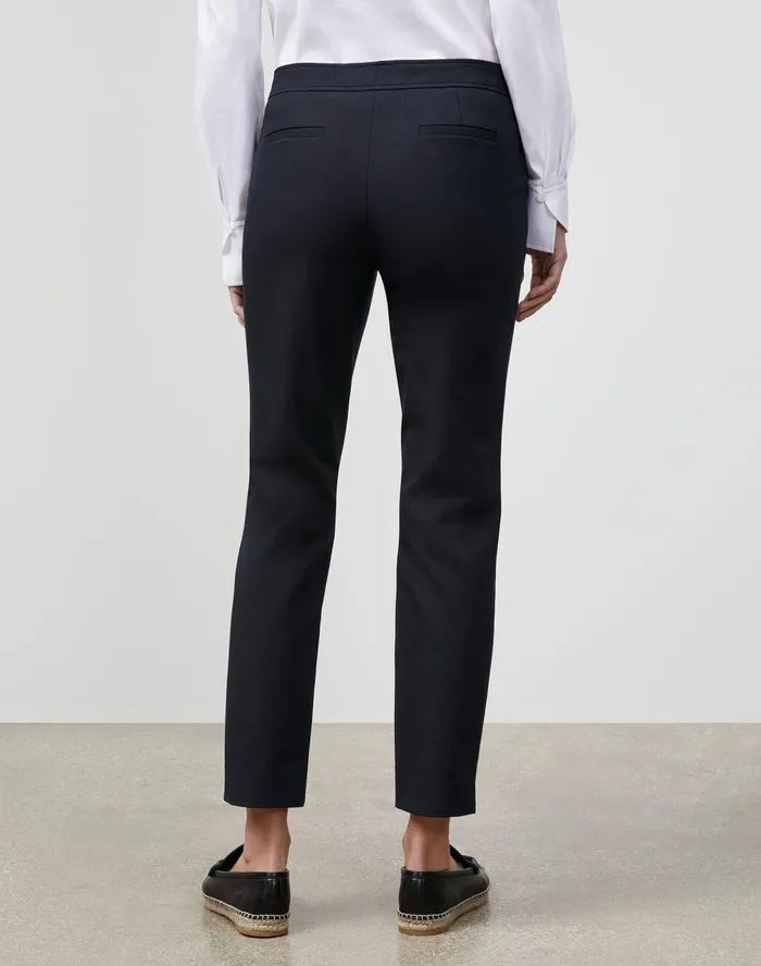 Women Lafayette 148 New York Pants and Shorts PlusSize Manhattan Slim Ankle Pant In Jodhpur Cloth Black