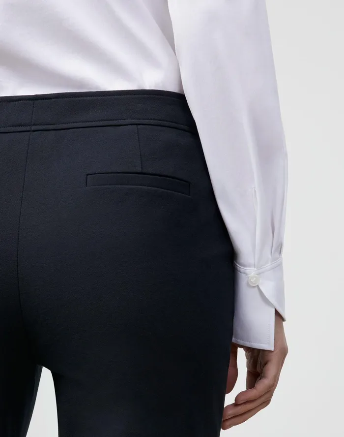 Women Lafayette 148 New York Pants and Shorts PlusSize Manhattan Slim Ankle Pant In Jodhpur Cloth Black