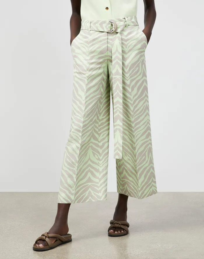 Women Lafayette 148 New York Pants and Shorts Rockefeller Pant In Zevron Print Coastal Cloth Key Lime Multi Women Lafayette 148 New York Pants and Shorts Rockefeller Pant In Zevron Print Coastal Cloth Key Lime Multi
