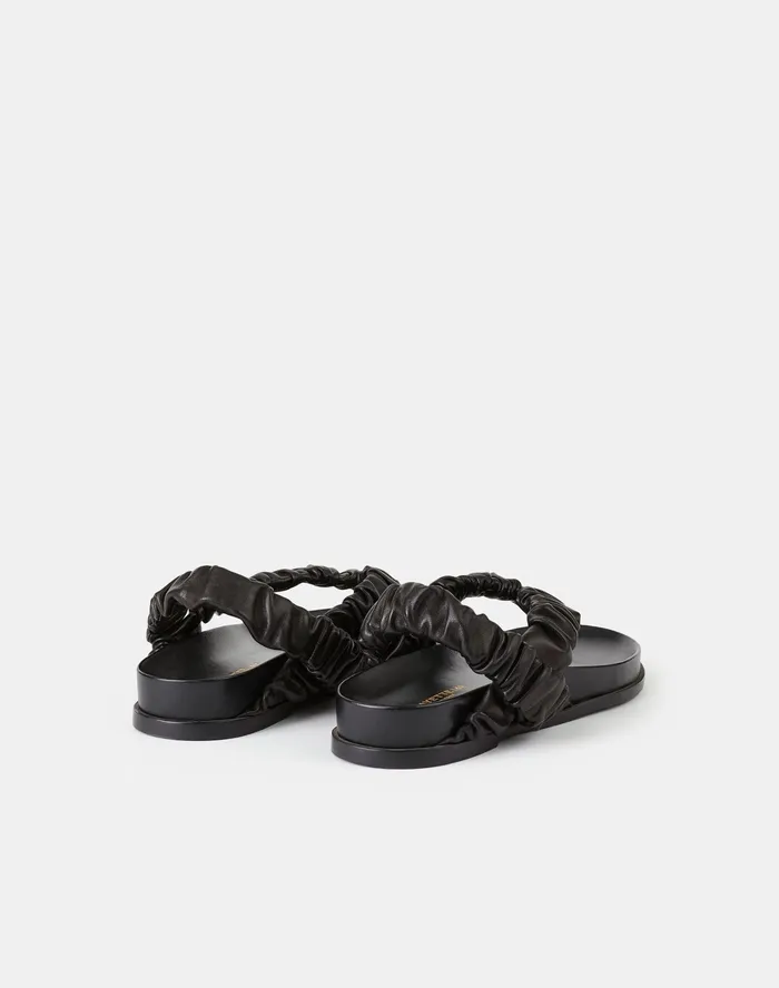 Women Lafayette 148 New York Sandals Helene Sandal In Nappa Leather Black