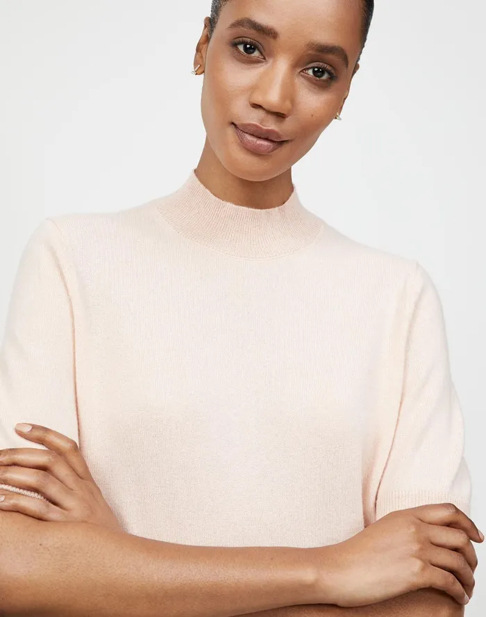 Women Lafayette 148 New York Sweaters KindCashmere Turtleneck Sweater Aura