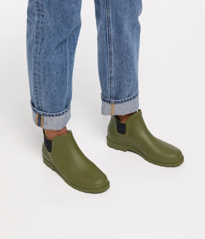 Women Lane Vegan Rain Boots Olive Matt and Nat Waterproof