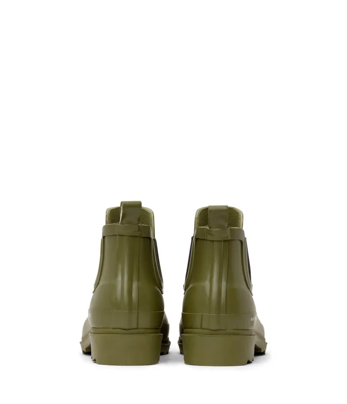 Women Lane Vegan Rain Boots Olive Matt and Nat Waterproof