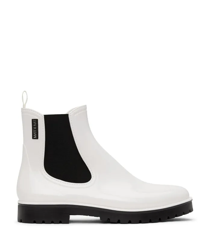 Women Laney Vegan Rain Boots White Matt and Nat Waterproof