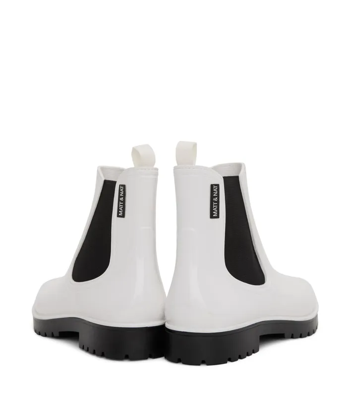 Women Laney Vegan Rain Boots White Matt and Nat Waterproof