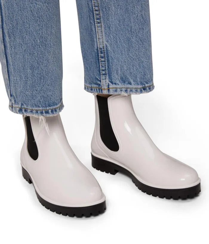 Women Laney Vegan Rain Boots White Matt and Nat Waterproof